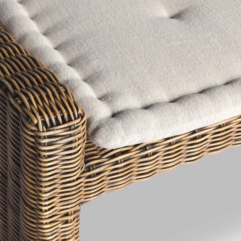 Senna Woven Dining Bench, 33" H x 72" W x 26.25" D