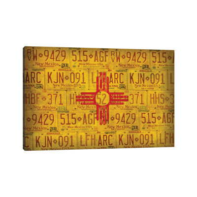 Drapeau du Nouveau-Mexique par Design Turnpike - Giclée sur toile tendue avec châssis