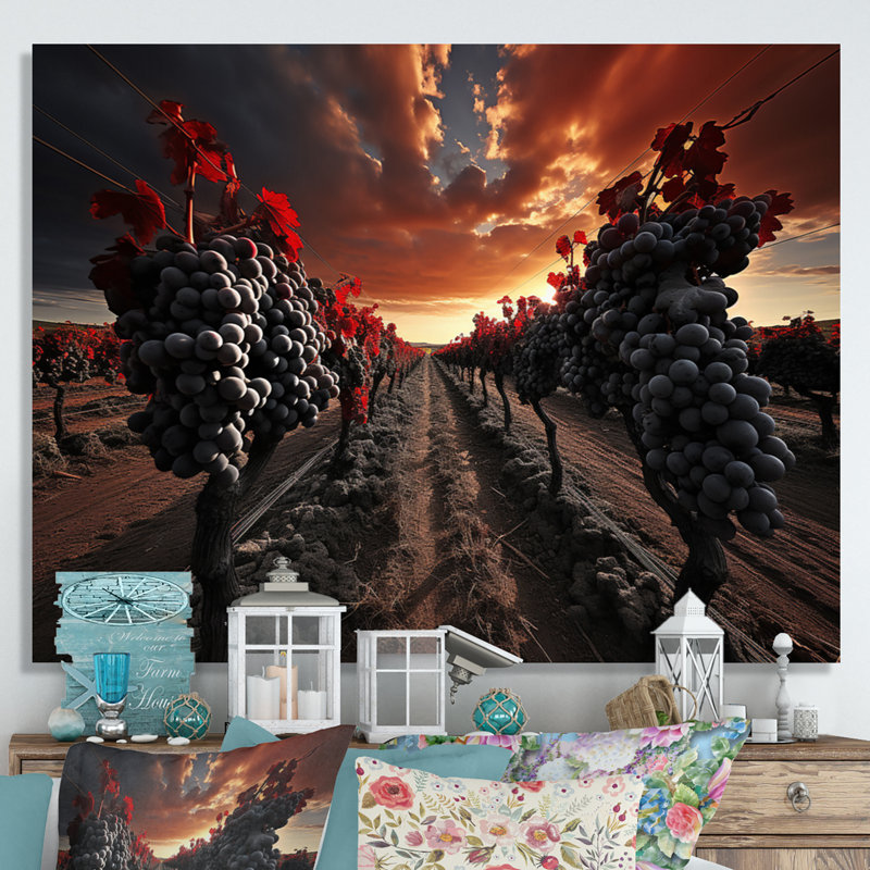 France Bordeaux Vineyard Symphony I - impression, H 12 po x l 20 po, Toile tendue