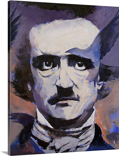 Portrait of Edgar Allan Poe by Michael Creese Memorabilia on Canvas Canvas On Demand 