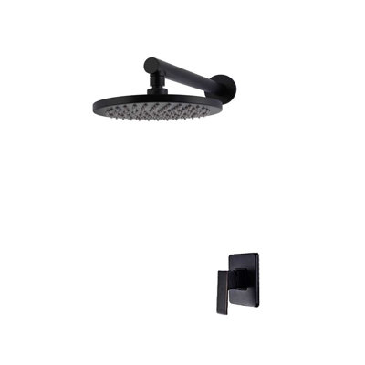 Fontana Matte Black Bathroom Rain Shower System