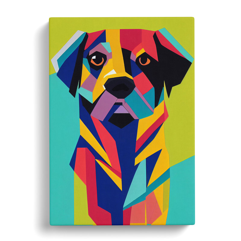 Abstract Dog No.1 - Wrapped Canvas, 76cm H x 50cm W x 3cm D