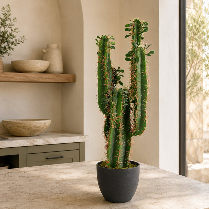 75cm Faux Cactus Plant in Pot Liner