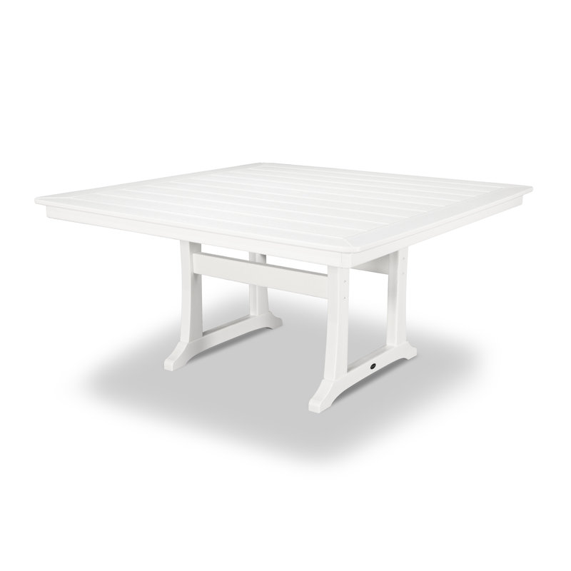 Nautical Trestle 59" Dining Table, White