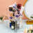 Multifunctional 360° Rotating Cosmetic Display Box With Brush Holder Perfume Tray, Transparent