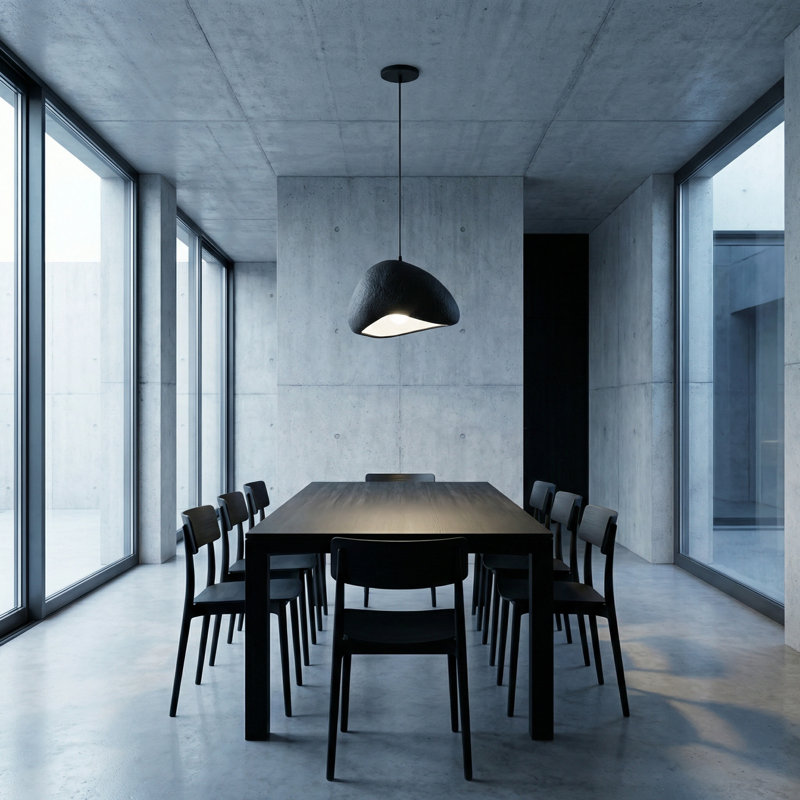Luminaire suspendu 1 lumière Pilar - Blanc, H 8,5 po x l 15,75 po x P 12,5 po, Matte Black