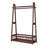 Solid Pine Wood Rolling Garment Rack with Locking Wheels Hooks and Bottom Storage-1807181529-1807181531