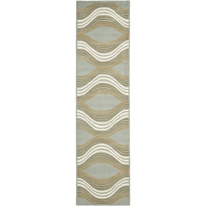 Secaucus Hand Tufted Wool Abstract Rug, Runner 2'3" x 9'