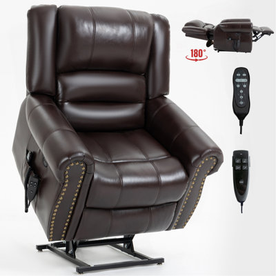 Power Lift Recliner Chair Heat Massage Dual Motor Infinite Position Up To 350 LBS, Heavy Duty Motion Mechanism With USB Ports