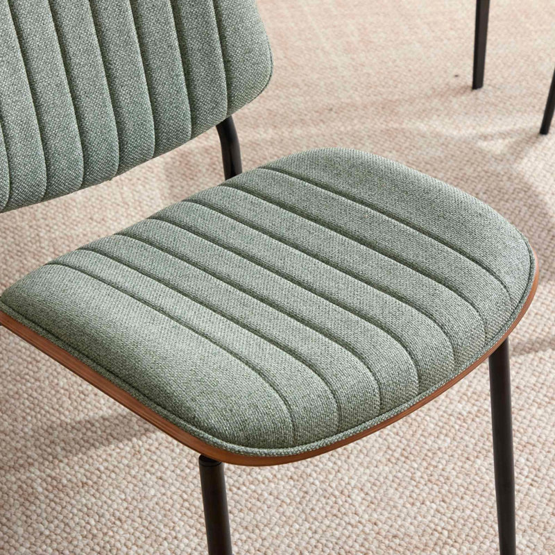 Ensemble de chaises en similicuir rétro Mid-Century, Vert olive