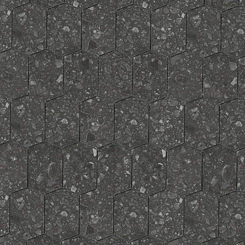 Fragment de mélange hexagonal de sucre 3X4,5, Noir, noir, noir, noir
