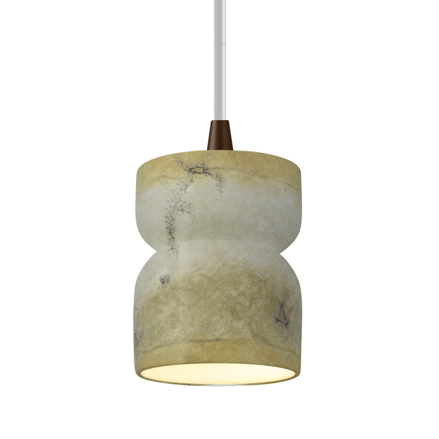 Nysta Ceramic Dimmable Pendant, Antique Silver, Dark Bronze