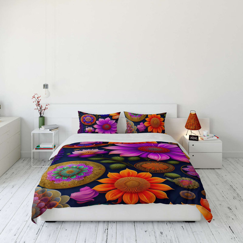 Luxury King Quilt Cover Set (3 Pieces) - 70% Polyester / 30% Cotton, 94.5 x 86.6 inches | Soft & Durable, 120 Thread Count, Button Closure Duvet Cover & Envelope Pillowcases | Machine Washable, Elegant Home Bedding