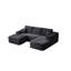 Canapé modulaire spacieux en tissu moelleux, canapé moderne en forme de U pour la maison