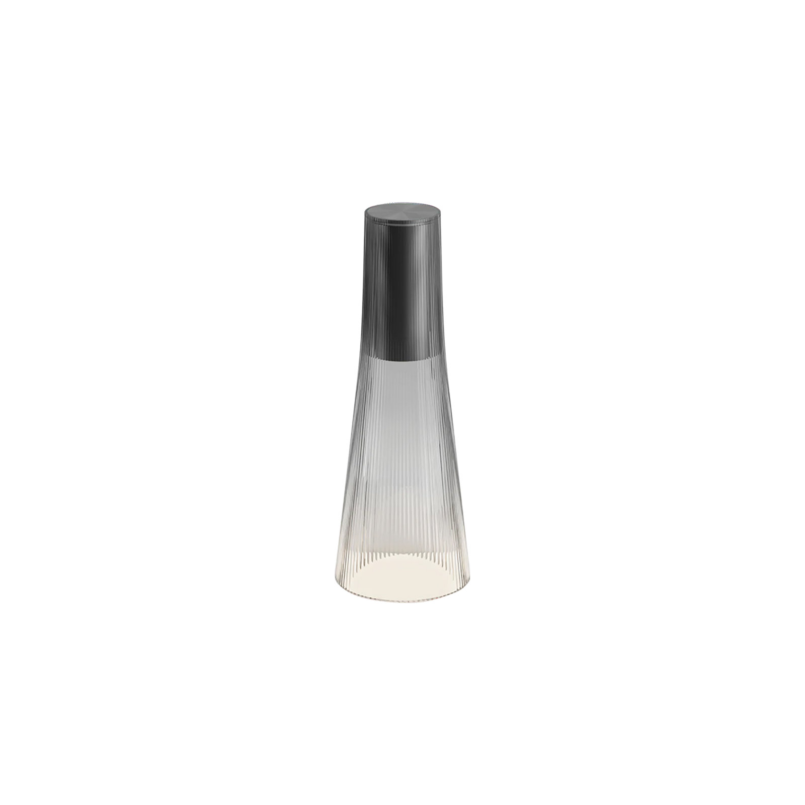 Candél Portable Table Lamp, Black/Smoke