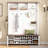 Hall Tree with 6 Hooks, Practical Walnut Entryway Bench with Adjustable Shelves-863387150