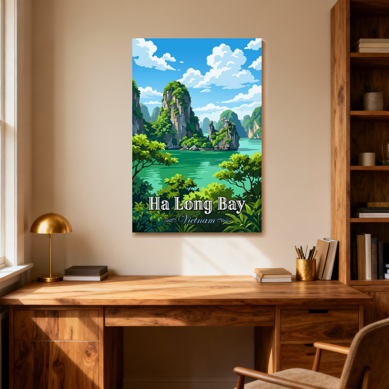 «Scenic & Cityscapes Ha Long Bay Vietnam Landscape», reproduction d'art, H 24 po x l 16 po