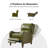 Beecher Traditional 28.75" Wide Genuine Leather Manual Club Recliner with Solid Wood Legs-450924352