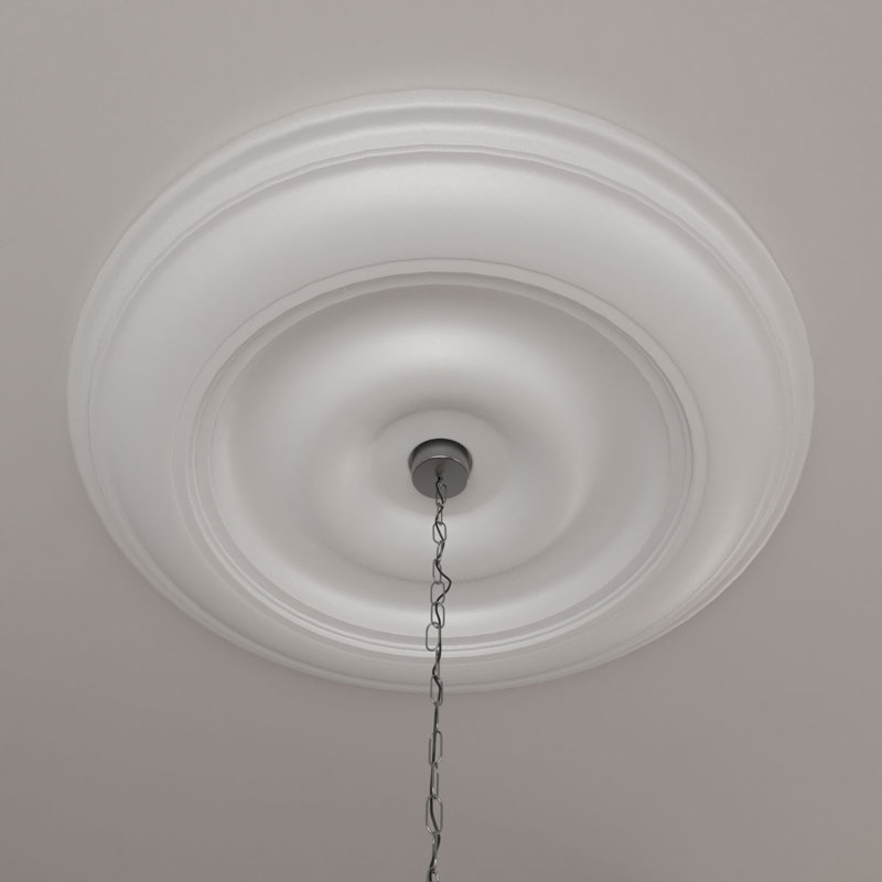 Médaillon de plafond Endurathane Galveston, DE 51 po x P 3 5/8 po x P 3 3/8 po (convient aux auvents jusqu'à 5 7/8 po), fini craquelé Gobi peint à la main
