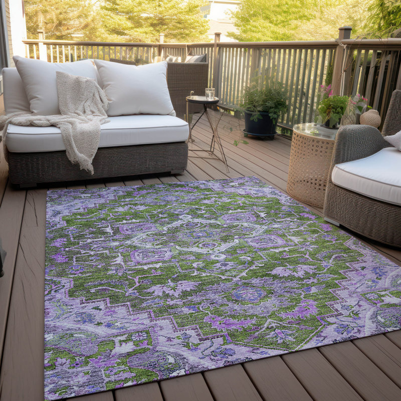 Malchow Oriental Indoor / Outdoor Rug, Rectangle 9' x 12'