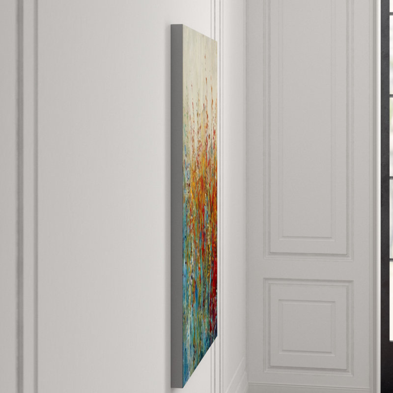 Wildflower Patch II Painting by Timothy O' Toole, 48" H x 30" W x 1.5" D, Knife Gel
