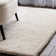 Tachiana Hand Tufted Shaggy Ivory Area Rug