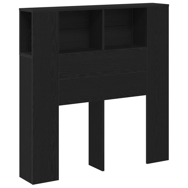 Melby Headboard Cabinet, 102.5 x 100cm, Black Oak