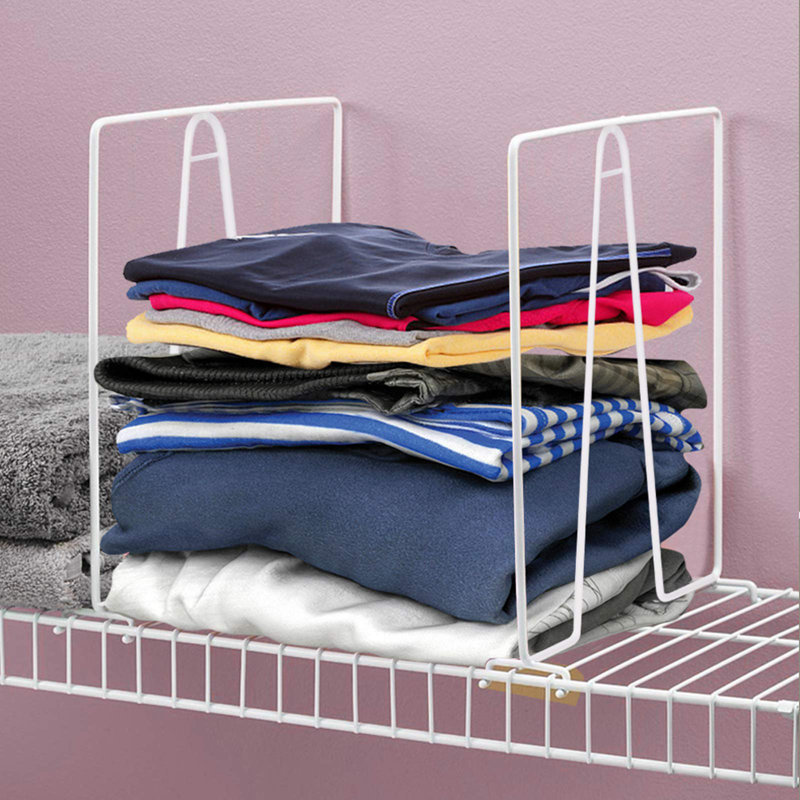 Shelf Divider For Wire Shelving - Sturdy Wire Closet Shelf Divider Organizer And Storage Separator To Tidy Wardrobe Clothes