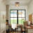 1-Light Dimmable Hexagon Flush Mount 