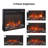 Modern Electric Fireplace Insert, 23" Ultra Slim - Realistic Flame With Logs, Remote & Timer, Overheat Protection