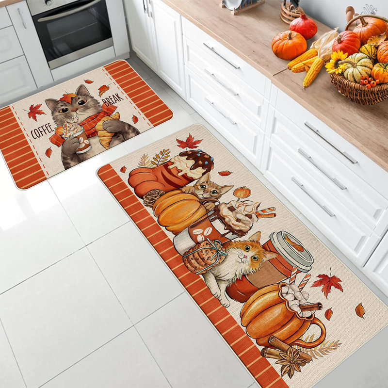  Tapis de cuisine de cuisine pour salle de bain, Multicolore