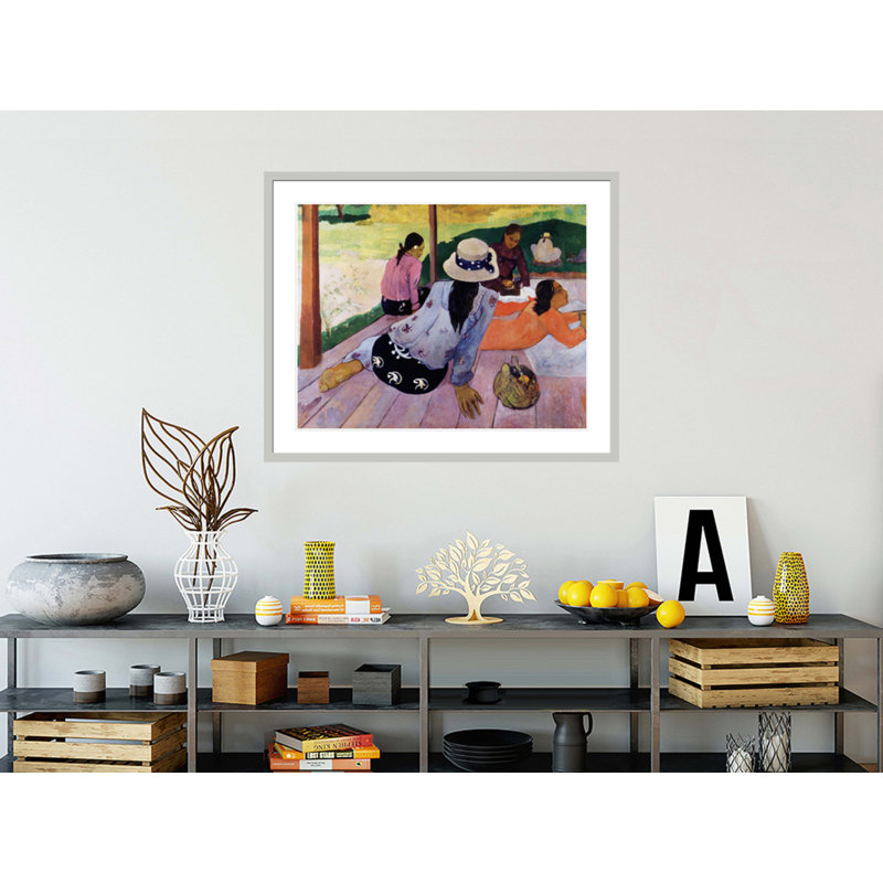 «Siesta» par Paul Gauguin - estampe numérique encadrée, 33.5" H x 41.03" W