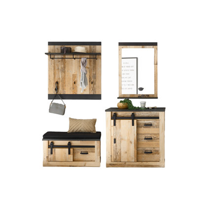 Jackeline Hall Tree 2066cm Wide with Bench and Shoe Storage