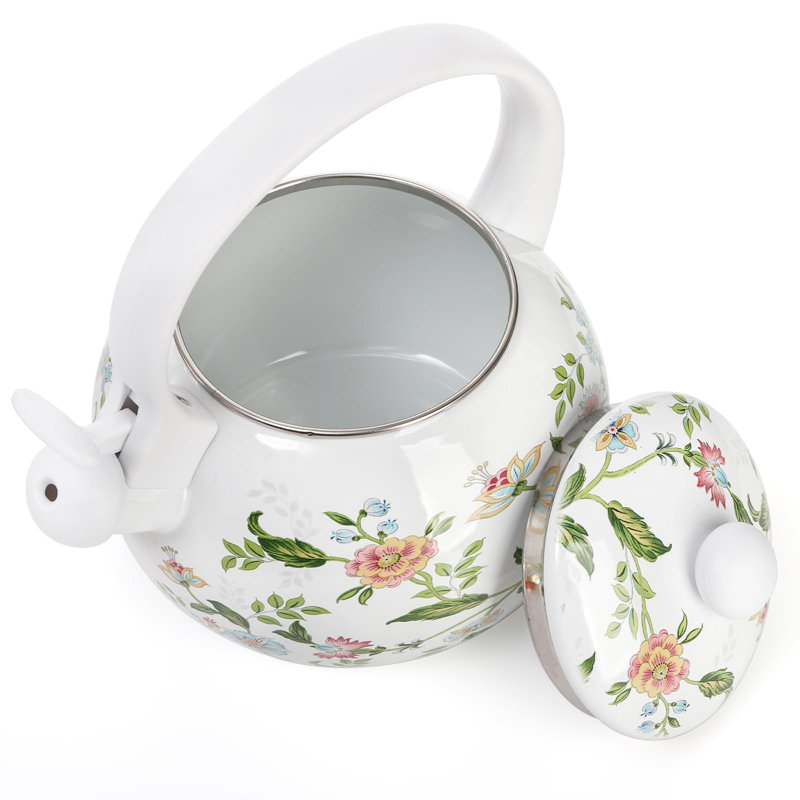 2.3 Quart Vintage Enamel Tea Kettle