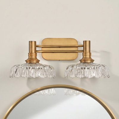 21.06-inch Bathroom Light Fixture, Copper-Finish Vanity Light