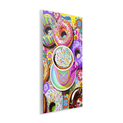 "Pastel Donuts & Coffee Mug", art sur plaque par Jess Stempel