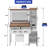Makeup Table Set Stool Farmhouse-Style Vanity Desk with Built-In Power, Ample Storage and LED Lighted Mirror