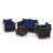 4 Pcs Wicker Patio Furniture Set With Removable Cushions Storage Coffee Table-359246148