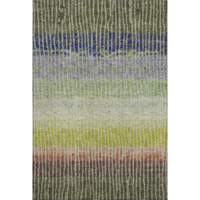 Premium Machine Washable Mayfield AMF2314 Stripes Rug