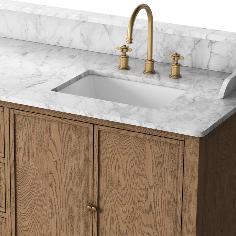 Elliston Double Vanity-Carrara Marble