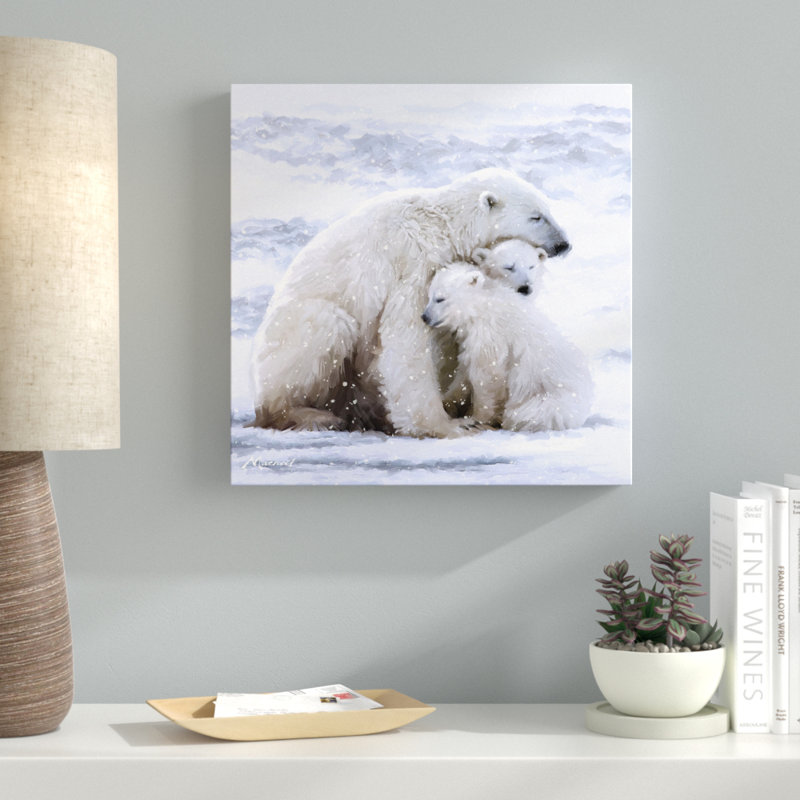 «Polar Bear Cubs», reproduction sur toile tendue, H 14 po x l 14 po x P 2 po