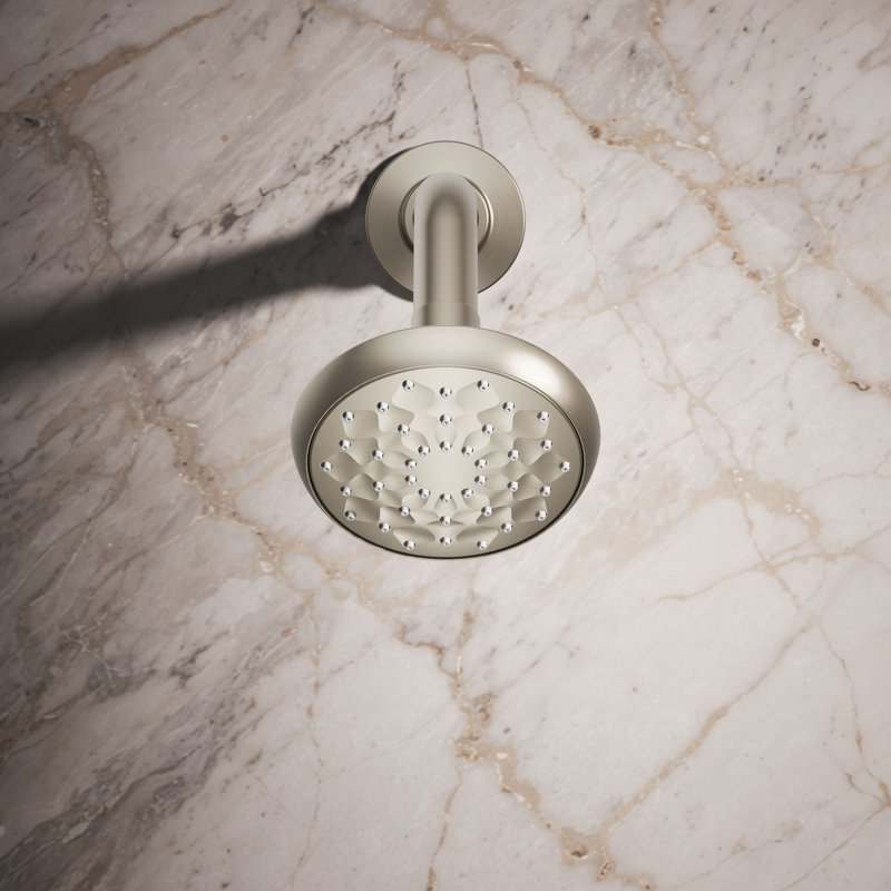 Awaken Single-Function Full Fixed Shower Head, Vibrant Brushed Nickel, 1.75 GPM