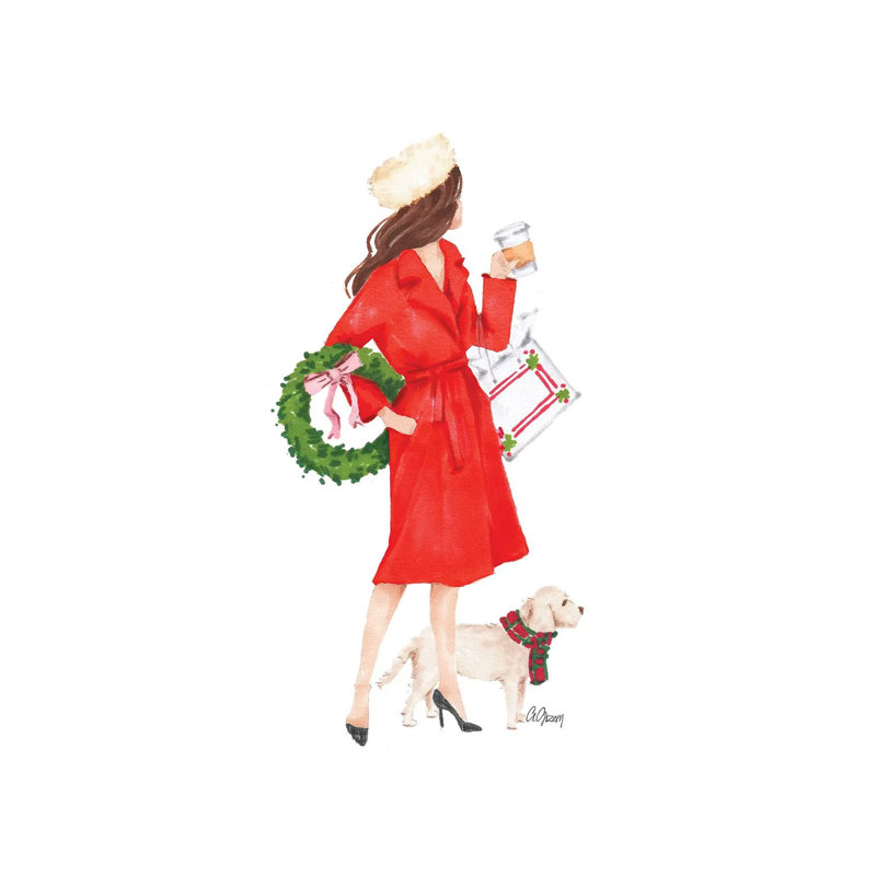 Christmas Day by Style Of Brush - Gallery-Wrapped Canvas Giclée on Canvas, Canvas, 20.32 cm H x 30.48 cm W