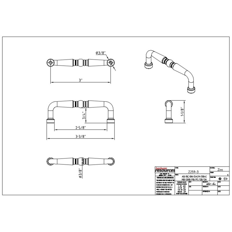 Madison 3" Center to Center Arch Pull, Satin Nickel