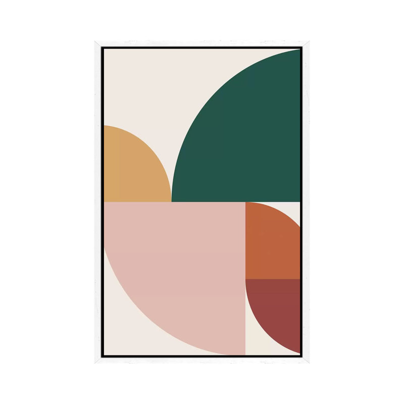 Abstract Geometric XI - Print on Canvas, 152.5 cm H x 101.5 cm W, White Framed
