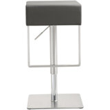 Seville Performance Vegan Leather and Stainless Steel Adjustable Barstool
