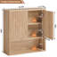 Armoire murale cannelée, armoire à pharmacie murale avec tablette et portes réglables, armoires de rangement flottantes au-dessus de la toilette pour la salle de lavage, la cuisine, le salon-1188993018