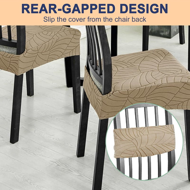 Couvre-siège extensible pour chaise de salle à manger, ensemble de 8 housses de chaise de cuisine imperméables et amovibles