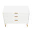 Commode cannelée 35 po Dumbo en blanc (3 tiroirs)-1806292559