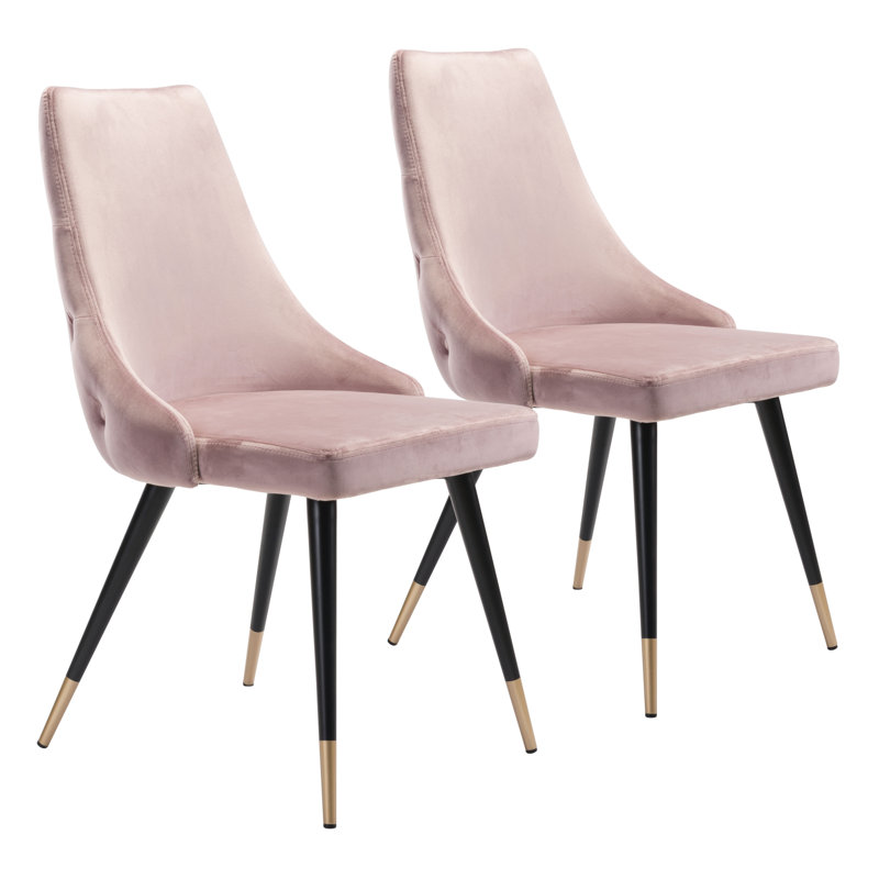 Piccolo 18.5'' H Upholstered Side Chair, Pink
